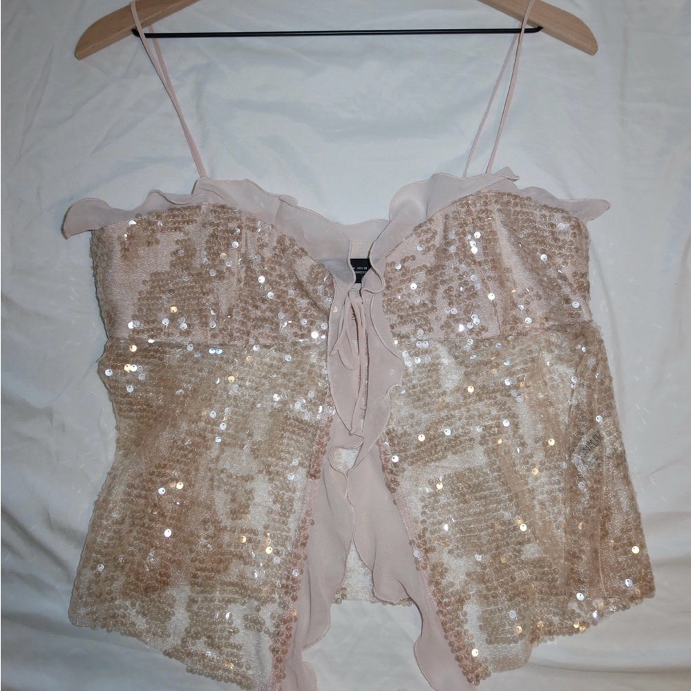 Zara Blush Pink Chiffon Blouse
